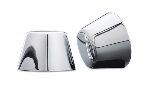 Kuryakyn Front Axle Nut Caps Smooth/Chrome (1201)