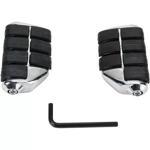 Kuryakyn ISO Dually Chrome/Black Footpegs without Adaptor (7963)