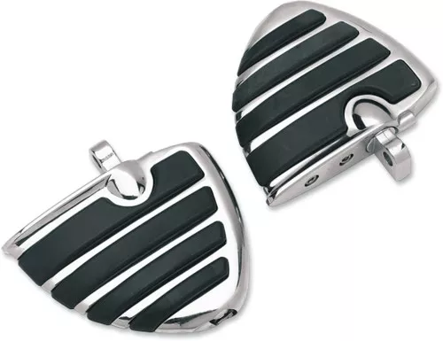 Kuryakyn ISO-Wing Chrome Mini Boards w/Adaptors for Harley (Pair) (4450)