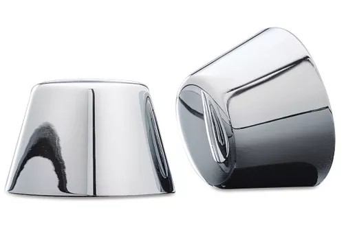 Kuryakyn Smooth Chrome Front Axle Nut Caps (1214)