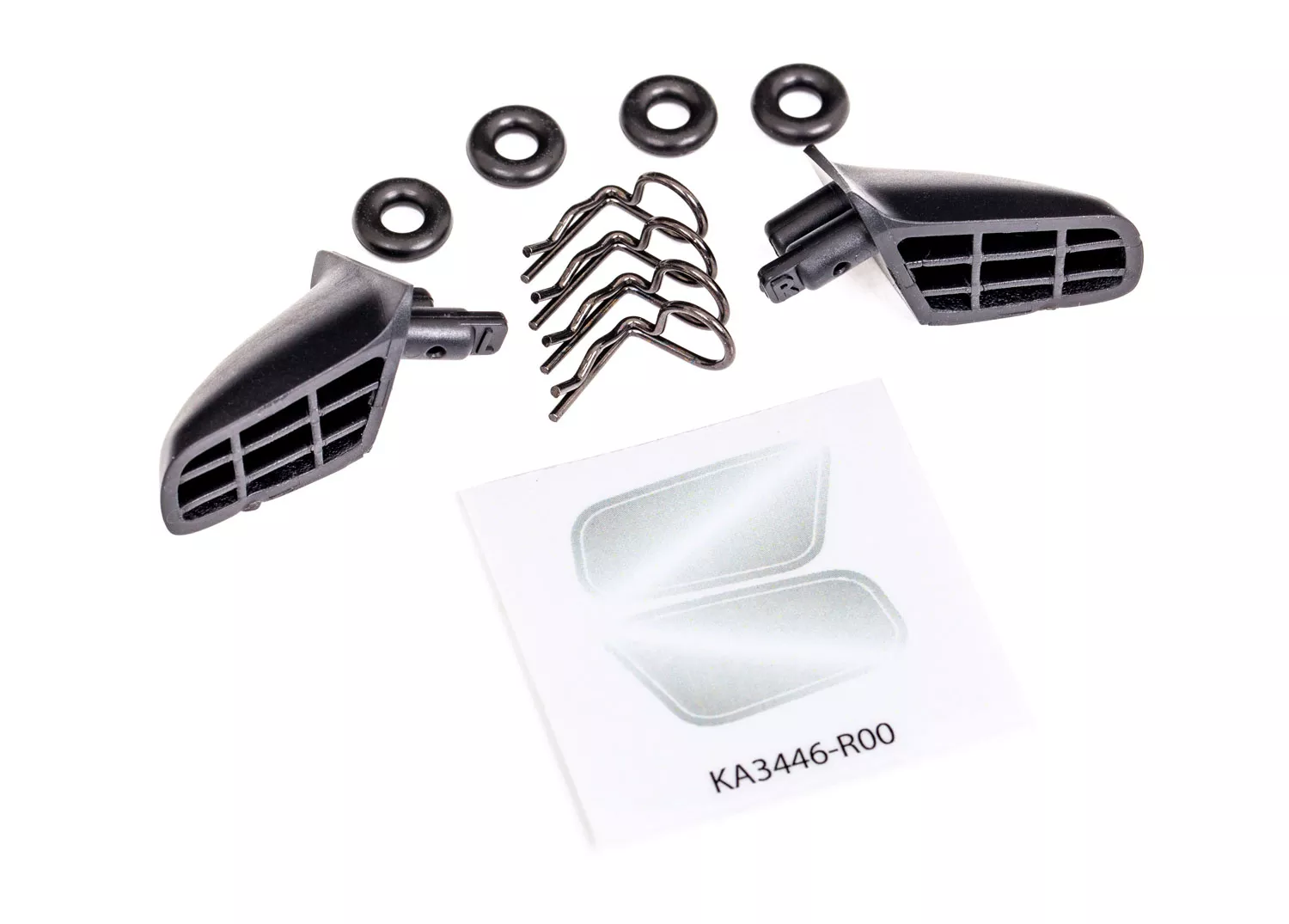 L&R Side Mirrors, O-Rings, & Body Clips (Fits #9421 Body)