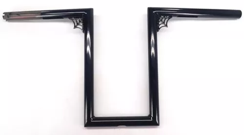 LA Choppers 1″ Old School Web Z Black Handlebar w/12″ End Rise (LA-7380-W12B)