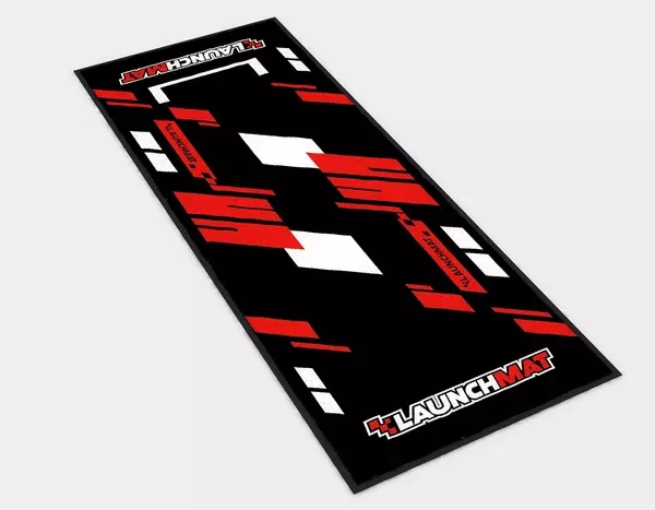 Launchmat Carpeted Motorcycle Mats (Block Design)