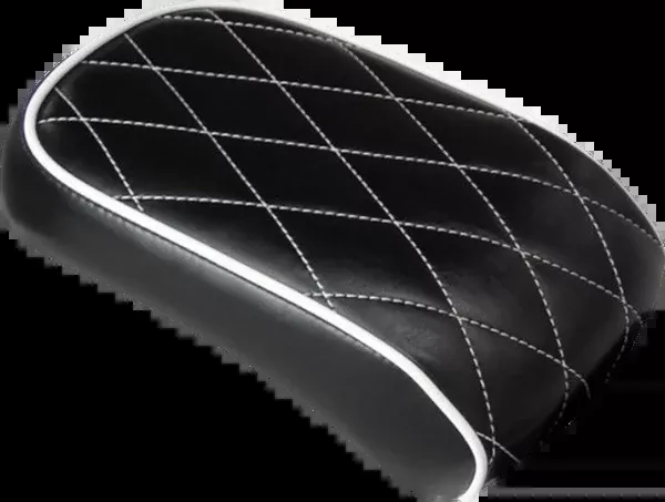 Le Pera Bare Bones Pillion Pad – Diamond – Black W/ White Stitch – Softail ’08-’17