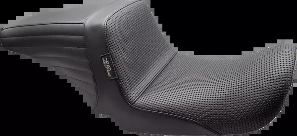 Le Pera Kickflip Up Front Seat - Basketweave - Black - Dyna '06-'17