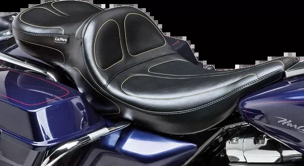Le Pera Maverick Daddy Long Legs Seat – Black – Stitched – FLT ’02-’07