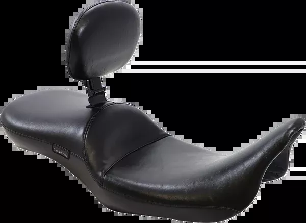 Le Pera Maverick Daddy Long Legs Seat – With Backrest – Black – Smooth – FL ’08-’25