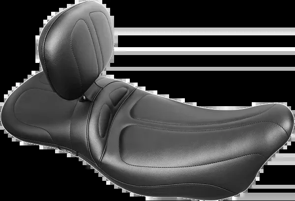 Le Pera Maverick Daddy Long Legs Seat - With Backrest - Black - Stitched - FL '08-'23