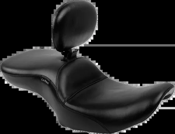 Le Pera Maverick Seat – With Backrest – Smooth – Black – FLH/FLT ’23-’25