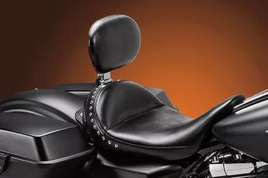 Le Pera Monterey Solo Seat With Driver Backrest Smooth Black FL – LK-697BR