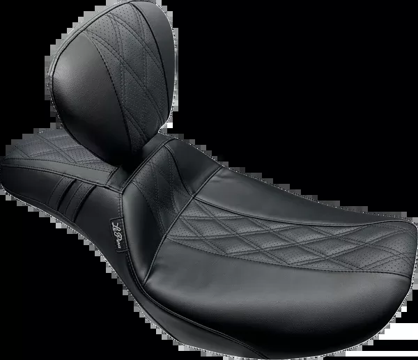 Le Pera Outcast Daddy Long Legs Seat – W/ Backrest – GT2 Inlay – FLH/FLT ’23-’25