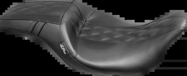 Le Pera Outcast GT-2 Seat - Full-Length - W/O Backrest - Black Double Diamond - Perforated - FL '08-'23