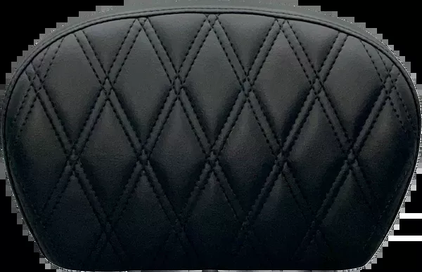 Le Pera Sissy Bar Pad – Large – Vinyl – Double Diamond – Dull Black