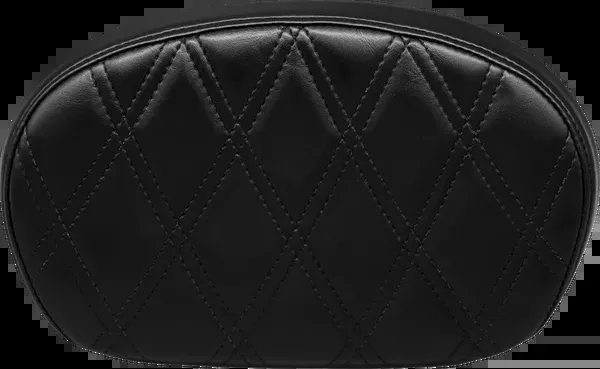Le Pera Sissy Bar Pad - Medium - Double Diamond - Shiny Black