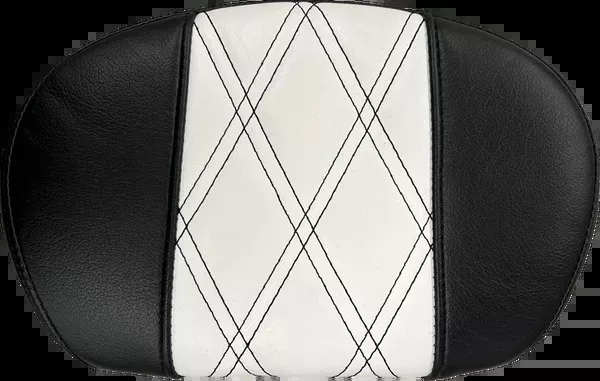 Le Pera Sissy Bar Pad - Medium - GT1/HR1 Inlay - Black/White