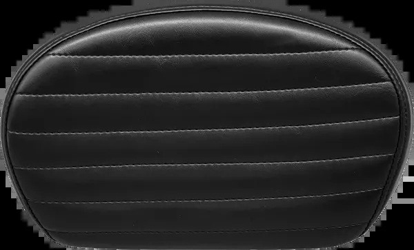 Le Pera Sissy Bar Pad - Medium - Pleated - Shiny Black