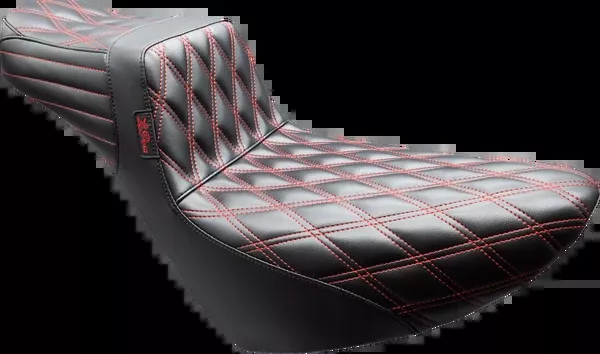 Le Pera Tailwhip Daddy Long Legs Seat - Black - Double Diamond - Red Stitch - FL/FX '18-'25