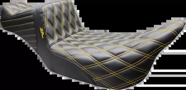 Le Pera Tailwhip Daddy Long Legs Seat - Double Diamond - Gold Stitch - FL '08-'24