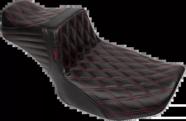 Le Pera Tailwhip Daddy Long Legs Seat – Red Double Diamond Stitch – FLH/FLT ’23-’25