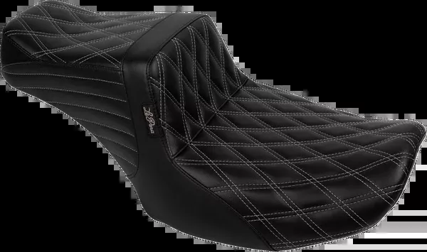 Le Pera Tailwhip Seat – Bright Gray Double Diamond Stitch – FLH/FLT ’23-’25
