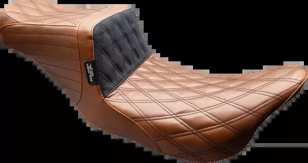Le Pera Tailwhip Seat – Brown – Double Diamond – Black Stitch – FLT/FLH ’08-’23