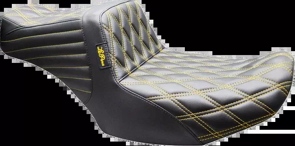 Le Pera Tailwhip Seat – Double Diamond – Gold Stitch – FLH/FLT ’23-’26