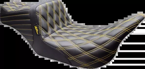 Le Pera Tailwhip Seat – Double Diamond – Gold Stitch – FLT/FLH ’08-’24