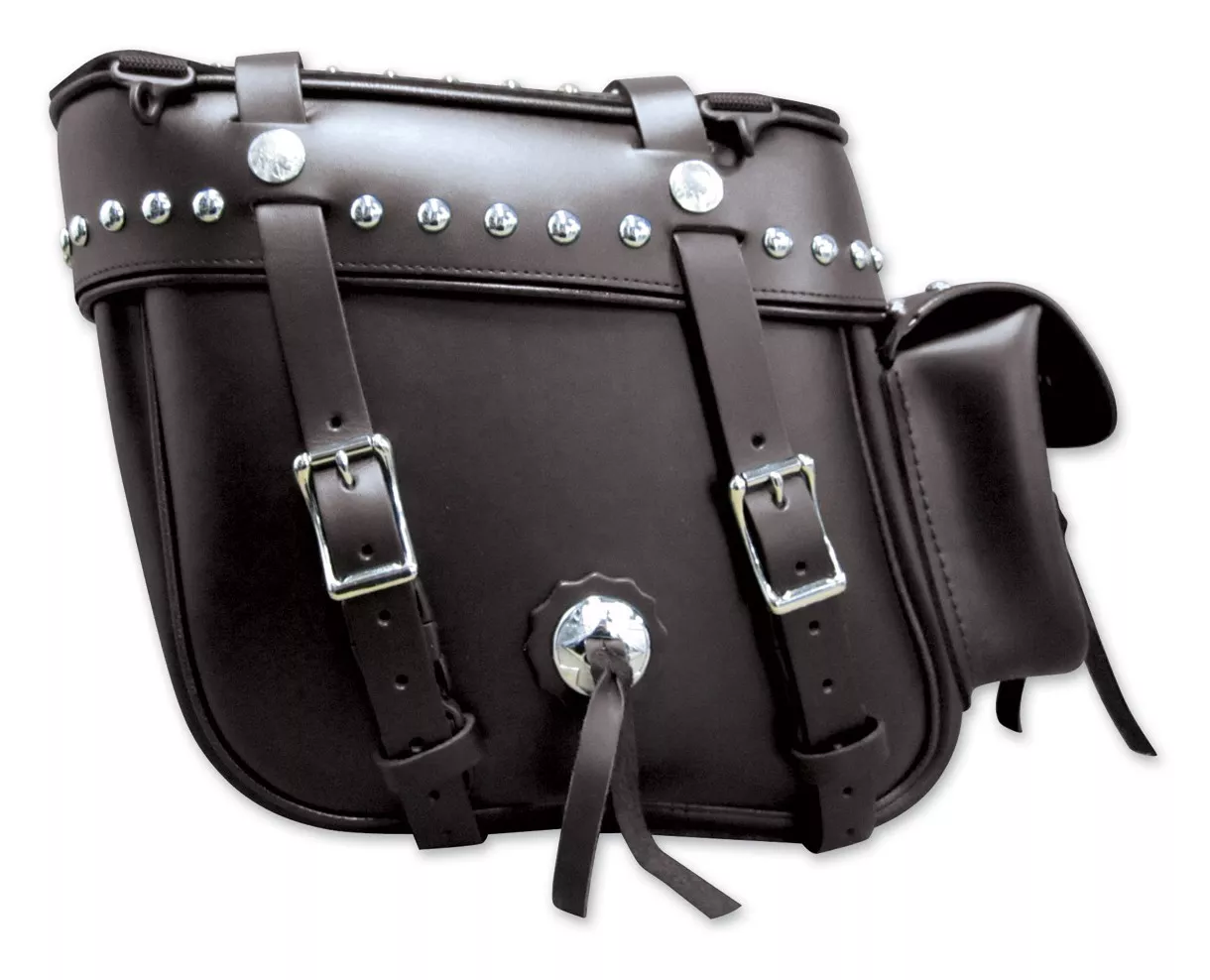 Leatherworks 111 Deluxe Box Top Black Bolt On Saddlebags With Rear Pockets