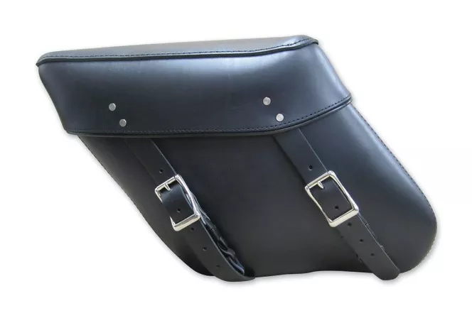 Leatherworks Economy Wide Angle Throwover Leather Saddlebag