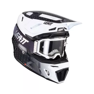 Leatt Moto 8.5 V24 Black White Helmet Kit