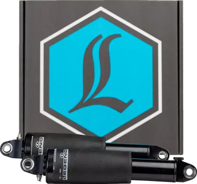 Legend Suspension AIR-A Adjustable AIR Shocks W/ Chrome Handlebar Control HarleyFLTRX/U '15-'22 - 1311-0158