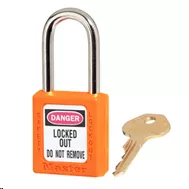 LOCK LOCKOUT ORNGE KEYED