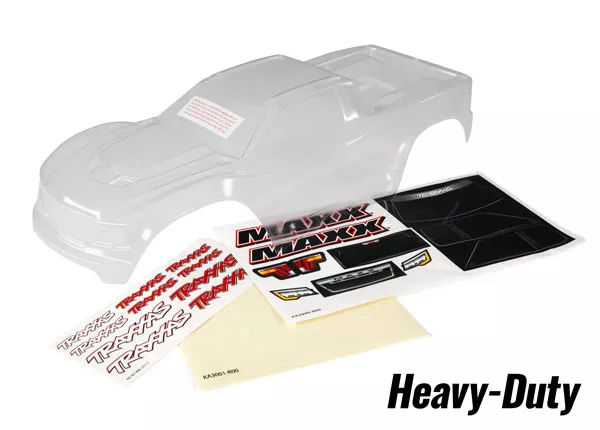 Maxx Heavy Duty Body (Clear), Window Masks & Decal Sheet
