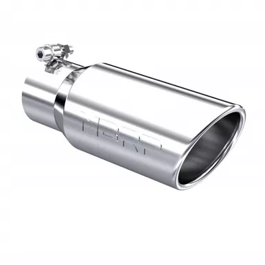 MBRP T5155 T304 Angled Rolled End Tip, 4" O.D, 3" Inlet, 10" Length