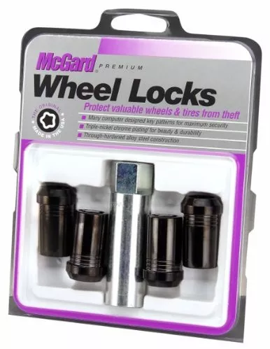 McGard 25112 Black (M14 x 1.5) Tuner Style Cone Seat Wheel Lock, (Set of 4)
