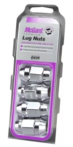 MCGARD 64033 Chrome Bulge Cone Seat Lug Nut Set of 4 M14 x 1.5 Thread