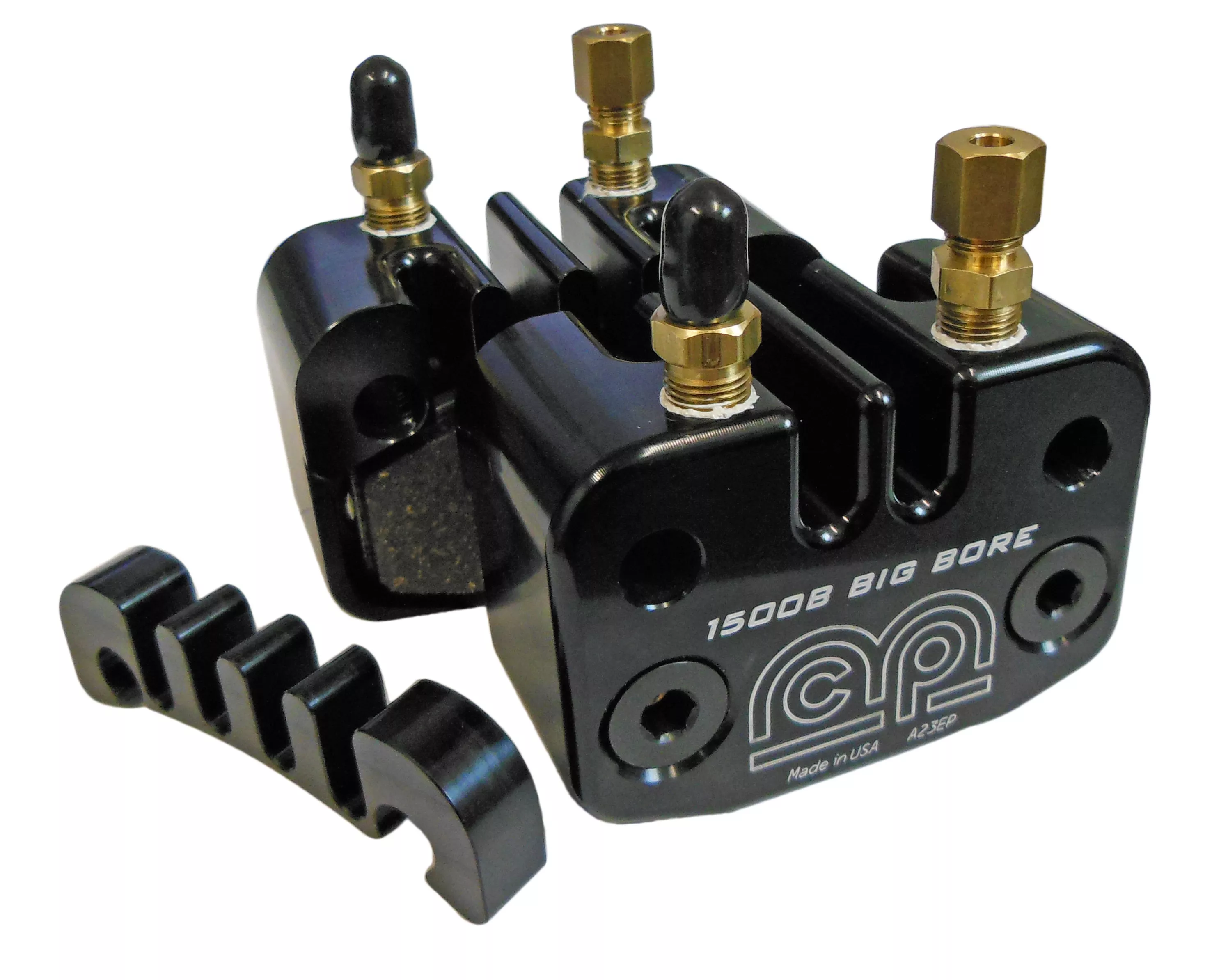 MCP Big Bore Rear Caliper Dual Line | Black | with Spacer For 5/8" Thick Rotor