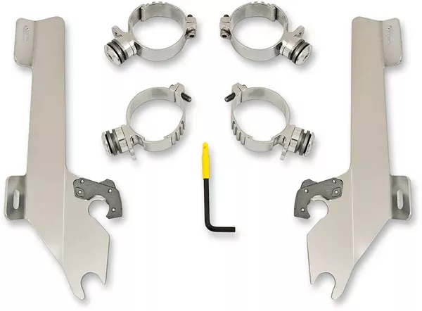 Memphis Shades Batwing Trigger Lock Mounting Kit - Kingpin - Polished
