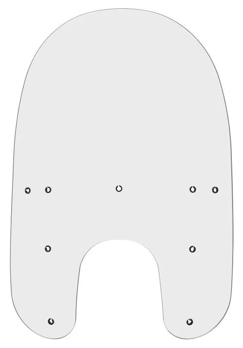 Memphis Shades Clear 19" Plastic Windshield for Harley FXR/XL/FXD (MEP6330)