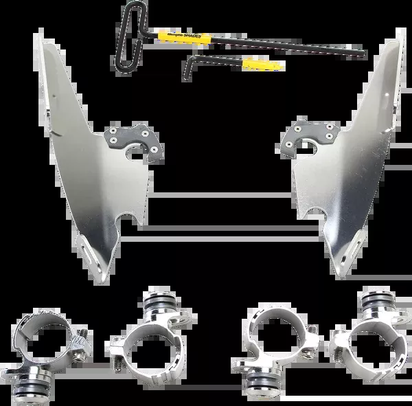 Memphis Shades Fats/Slim Mounting Kit – Polished – XL883