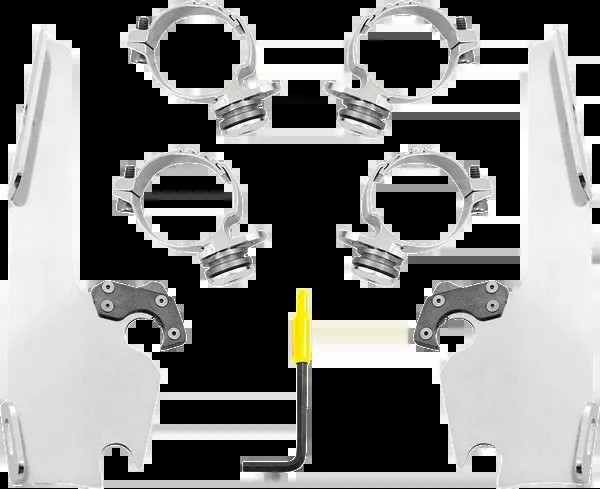Memphis Shades Fats/Slim Windshield Trigger Lock Complete Mount Kit - Polished - XL