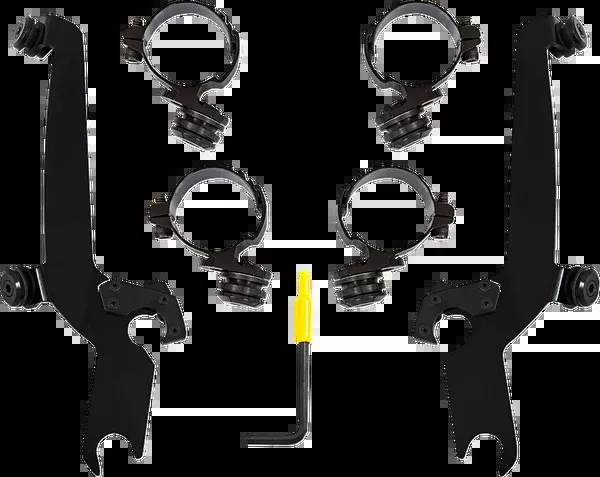 Memphis Shades Sportshield Mounting Kit – Black – Honda