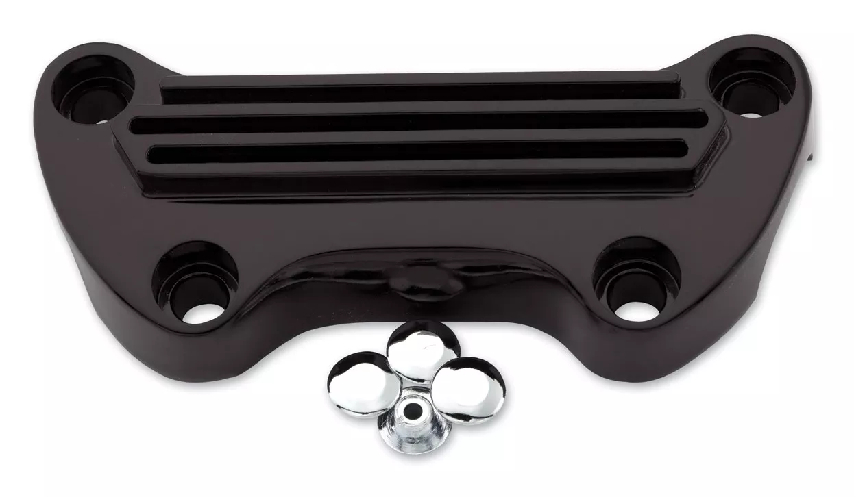 Milwaukee Twins 1" Finned Handlebar Top Clamp For Harley