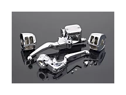 Milwaukee Twins 9/16″ Single Disc Handlebar Control Kit For Harley 1996-2006