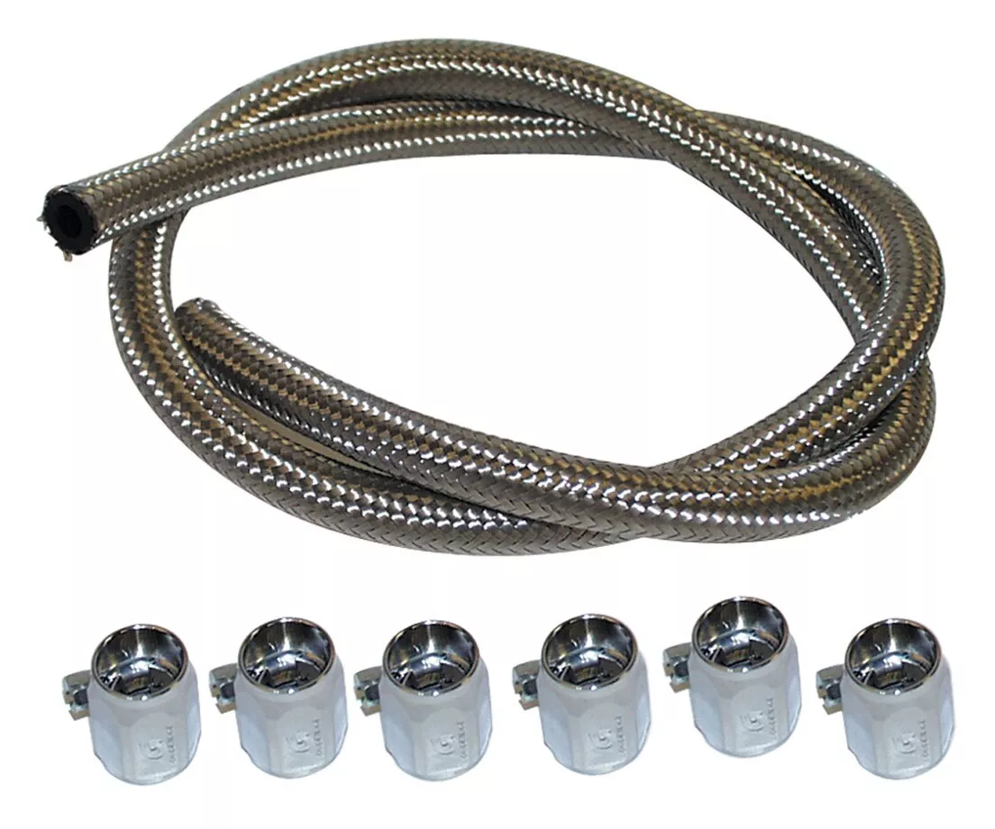 Milwaukee Twins Braided Stainless Steel Fuel Line