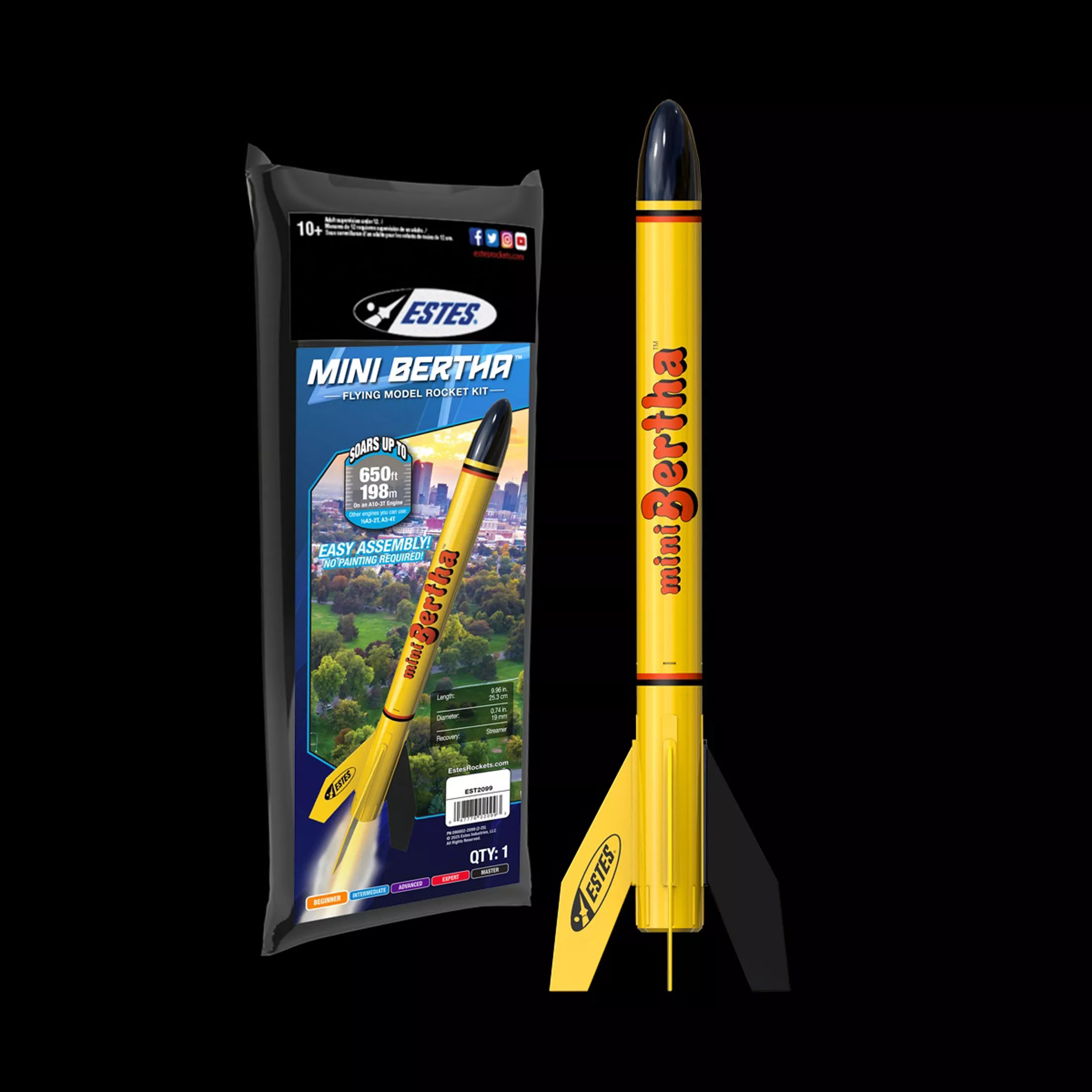 Mini Bertha Estes Model Rocket Kit Beginner