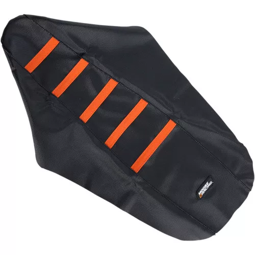 Moose Black/Orange Ribbed Seat Cover (0821-1795)