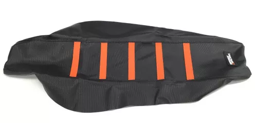 Moose Black/Orange Ribbed Seat Cover (0821-2110)