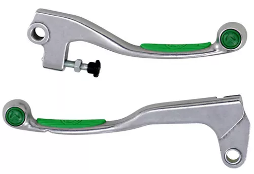 Moose Competition Green Grip Shorty Brake/Std Clutch Lever Set (M557-24-60)