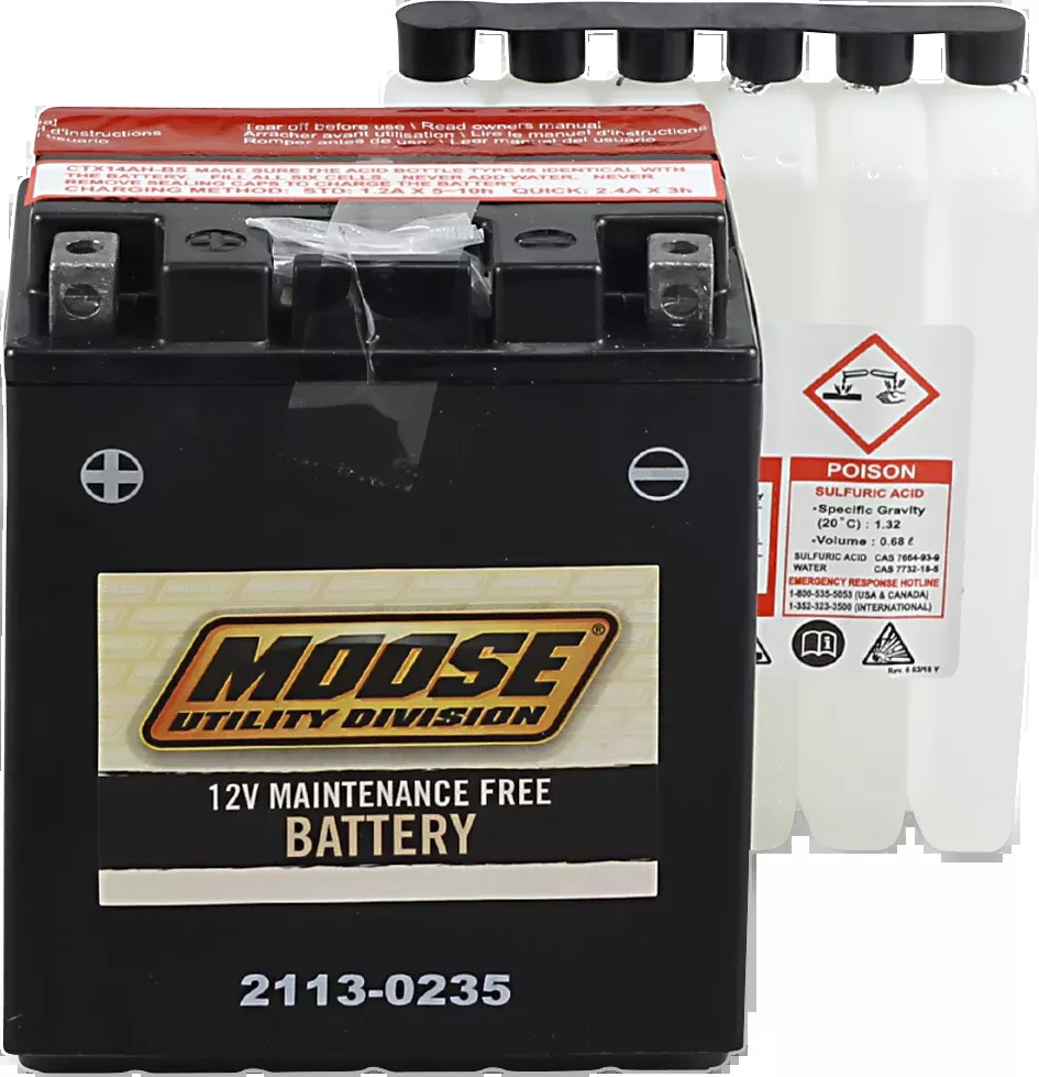 Moose Offroad AGM Battery – YTX14AH-BS-MTX14AH-BS
